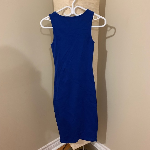 Midi Bodycon Dress w/ Zipper & Slit - Picture 2 of 2